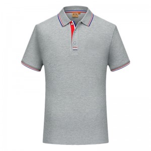 Аднатонная паўсядзённая футболка Polo з кароткімі рукавамі індывідуальны дызайн мужчынскай кашулі