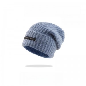Cappello lavorato a maglia larga con ampia circonferenza della punta per calore e cappello a pile