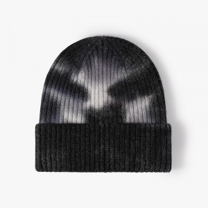Chapéu de malha tingido para exterior, chapéu de lã simples e versátil
