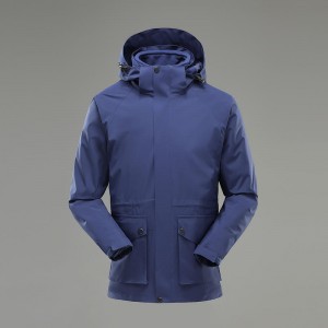 Nová outdoorová tri v jednom dvojdielna odnímateľná zosilnená termošoková bunda pre mužov