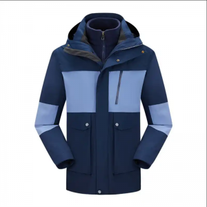 Jaket jaket berzip kalis angin uniseks luar mendaki salji kalis angin untuk jaket dua helai musim sejuk kalis air wanita