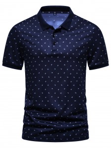 Customized Fashion Printed Polo Shirt ເສື້ອໂປໂລຜູ້ຊາຍ