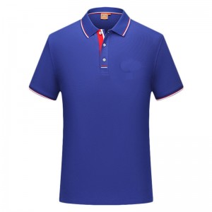Customized men’s shirt design Polo solid short sleeved casual T-shirt
