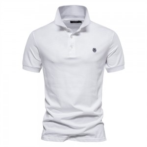 T-Shirt mit Polo-Ausschnitt, kurzärmelig, Herren-T-Shirt aus reiner Baumwolle