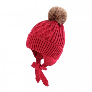 Topi wol mewah dengan pelindung telinga dan tutup kepala tahan angin serbaguna