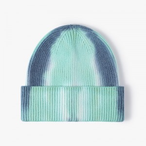 Street hip-hop dasi dyed knitted hat jeung topi wol thickened