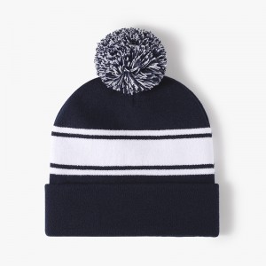 Warm Elastic Knitted Hat Panlabas na Jacquard Spliced ​​Woolen Hat