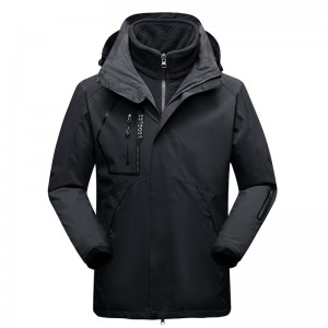 Jaqueta de inverno impermeável para montanhismo, jaqueta masculina à prova de vento com capuz para caminhada