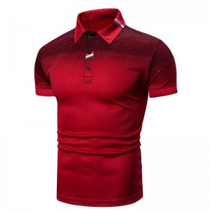 Customized Fashion Polo Neck T-shirt Short Sleeve Men’s Pure Cotton Men’s T-shirt