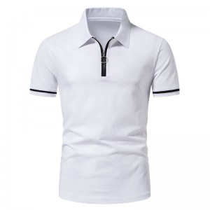 Прилагоден дизајн на машка кошула Поло фитнес кошула со кратки ракави за мажи