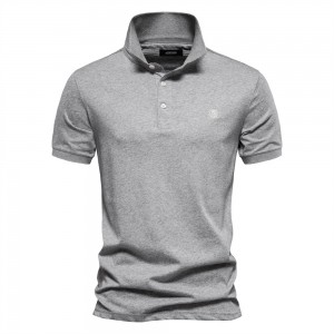 Polo Neck T-shirt Short Sleeve Men’s Pure Cotton Men’s T-shirt