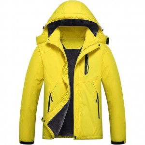 Машка јакна на отворено Зимска јакна за скијање виндјакна 3 во 1 со качулка за дожд за патување и планинарење