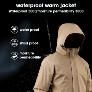 Neue drei-in-eins-zweiteilige herausnehmbare, verdickte Thermoschock-Jacke für Herren