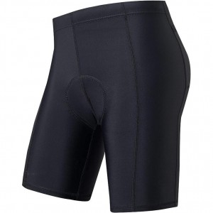 Pantallona të shkurtra tre për meshkuj, pantallona të shkurtra çiklizmi të mbushura me xhepa, pantallona për biçikletë perfekte për stërvitje, të zeza të vogla