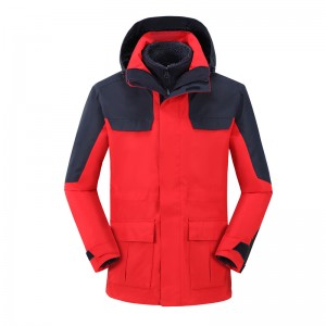 Jachetă de iarnă personalizată cu bandă cu cusături, cu jachetă de schi pentru drumeții, de calitate luxoasă, trei în unu