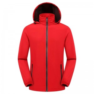 Customized Unisex Windproof Jacket ລະດູຫນາວກັນນ້ໍາ Windproof ກິລາກາງແຈ້ງ Hooded Jacket ສໍາລັບຜູ້ຊາຍ