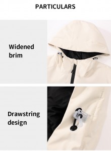 Egyedi kültéri vízálló, szélálló, légáteresztő kemping kapucnis kabát sportruházat