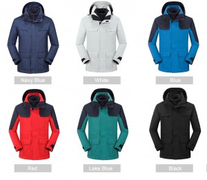 Prilagođena zimska jakna sa trakom za šavove s tri u jednom luksuznom kvalitetnom toplom planinarskom skijaškom puh jaknom