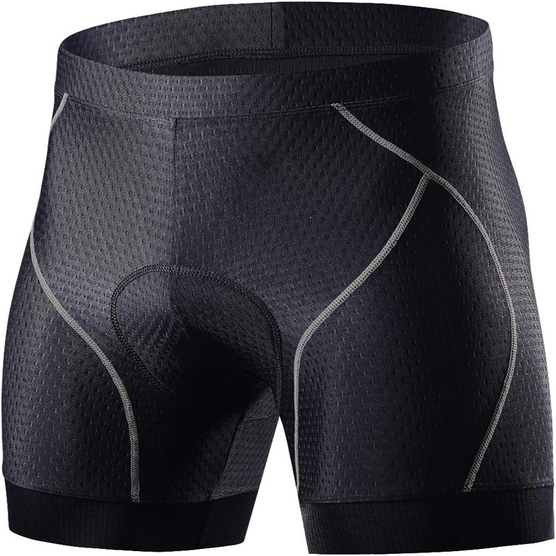 Sports Men’s Cycling Underwear Shorts 4D Padded Bike Bicycle MTB Liner Shorts with Anti-Slip Leg Grips