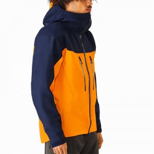 Высокаякасная 3-слаёвая бясшвовая ламінаваная ветранепранікальная, воданепранікальная і дыхаючая куртка