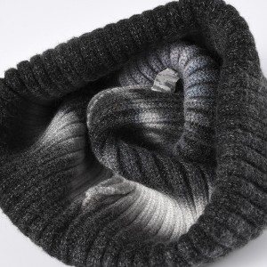 Panlabas na tie dyed knitted hat, simple at versatile na wool na sumbrero