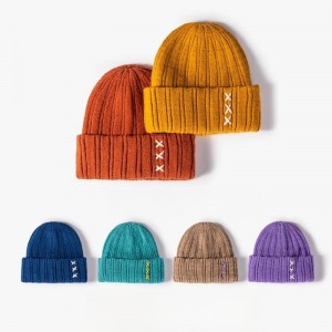 Jacquard sewn hat for warmth and outdoor knitted hat