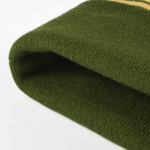 Warme, elastische Strickmütze, Outdoor-Jacquard-Mütze aus gespleißter Wolle