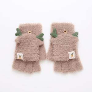 Baby Cute Polyester Feather Yarn Gloves