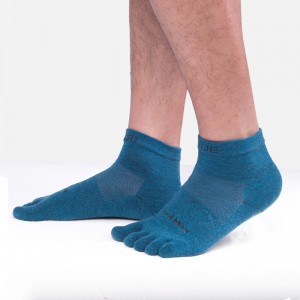 Mens Five Finger Running Toe Toe Socks Sportaj Ŝtrumpetoj
