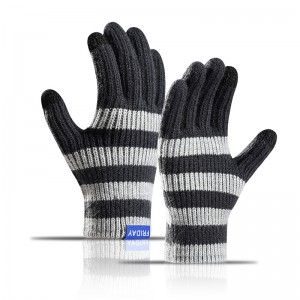 Laadukkaat Five Finger Gloves Thermal Outdoor Stripe Gloves Miesten