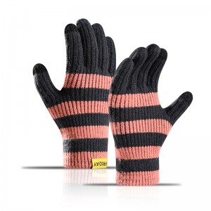 Hochwertige Fünf-Finger-Handschuhe Thermo-Outdoor-Streifenhandschuhe Herren