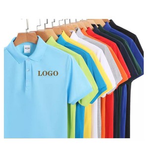 सानुकूल उच्च दर्जाचा साधा रंग शॉर्ट स्लीव्ह व्यवसाय टी-शर्ट