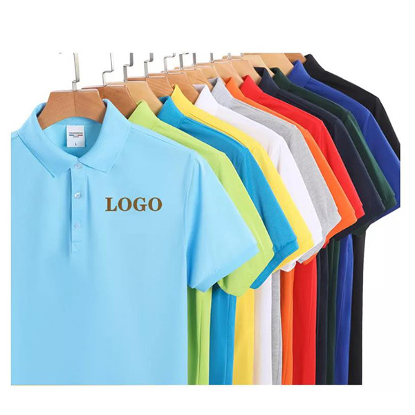 Camiseta de negocios de manga curta de cor lisa de alta calidade personalizada