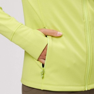 Uzticama sieviešu flīsa jaka ar fiksētu kapuci elpojoša soft shell sporta jaka