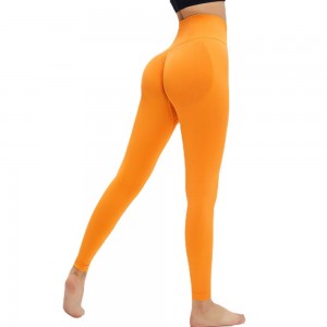 Lycra fitness pants for women are high-waisted and tight