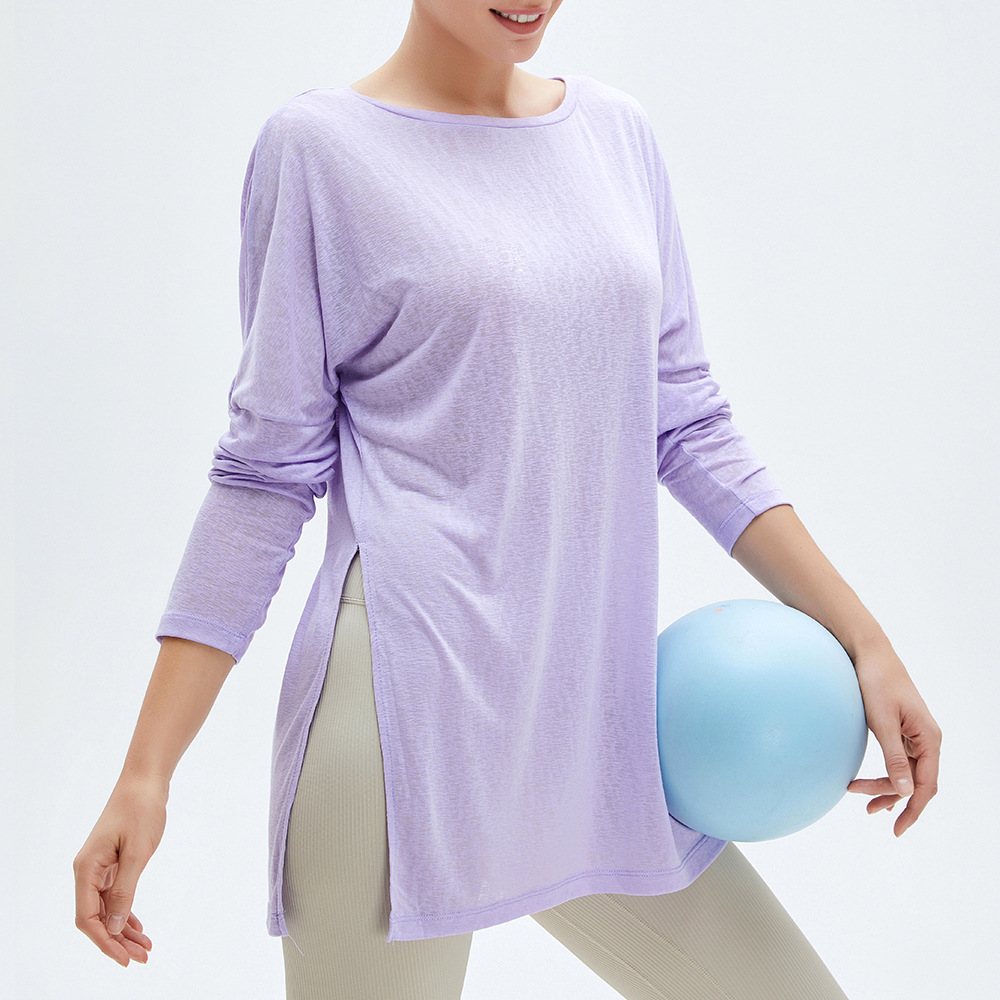 Bluzë yoga T-shirt femrash me mëngë të gjata