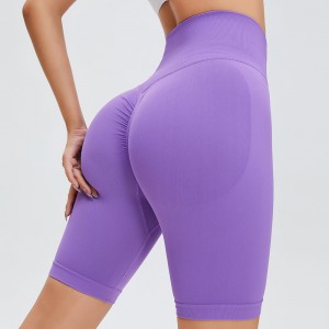 กางเกง Lycra Yoga กางเกงขาสั้นเอวสูงผู้หญิง