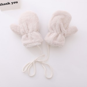 New Fleece-Lined Warm Full Finger Baby Gloves