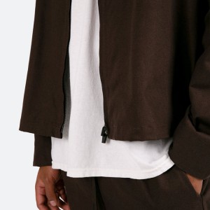 Jaqueta de trabalho masculina com logotipo personalizado OEM e ajuste relaxado em sarja de algodão