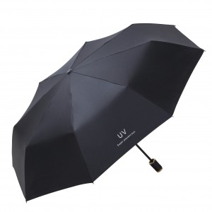 Personaliséiert manuell Regenschirm dräi-klappt Regenschirm