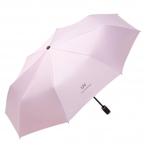Personalisierter manueller Regenschirm, dreifach faltbarer Regenschirm