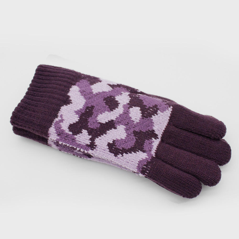Módne pletené žakárové farebné zimné teplé rukavice