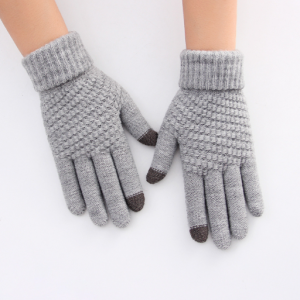 Unisex սենսորային էկրանով ձեռնոցներ Ձգվող տրիկոտաժե բրդյա կաշմիրե ձեռնոցներ