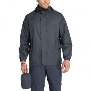 Jaqueta corta-vento leve masculina à prova d'água jaqueta corta-vento com capuz e fecho de zíper