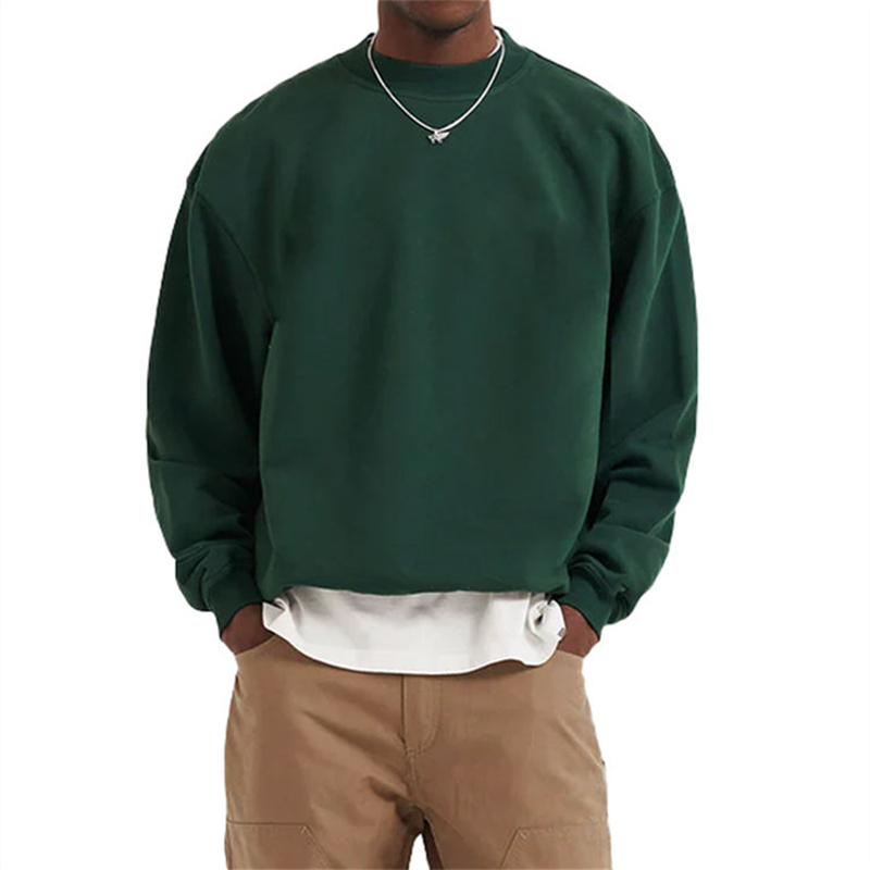 ප්ලේන් Custom Crewneck Sweatshirt 100 කපු