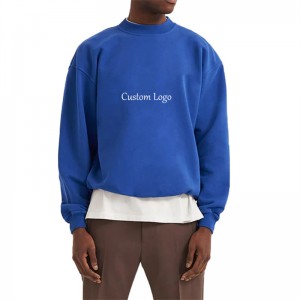 Schlichtes individuelles Sweatshirt mit Rundhalsausschnitt aus 100 % Baumwolle