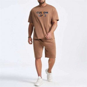 Høye T-skjorter Sommer-T-skjorte for menn med halve ermer