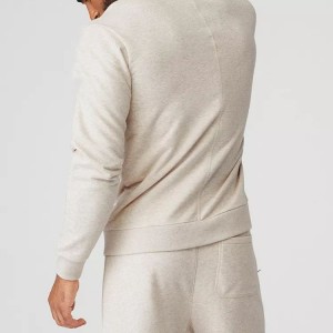 អាវយឺតបុរស ម៉ាក Custom Logo Breathable 100% Cotton Slim Fit Crew Neck Sweater
