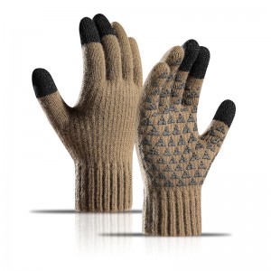 Висококачествени унисекс спортни плетени вълнени ръкавици за зимно студено каране
