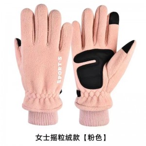 Custom warm waterproof touch screen sports fleece gloves winter